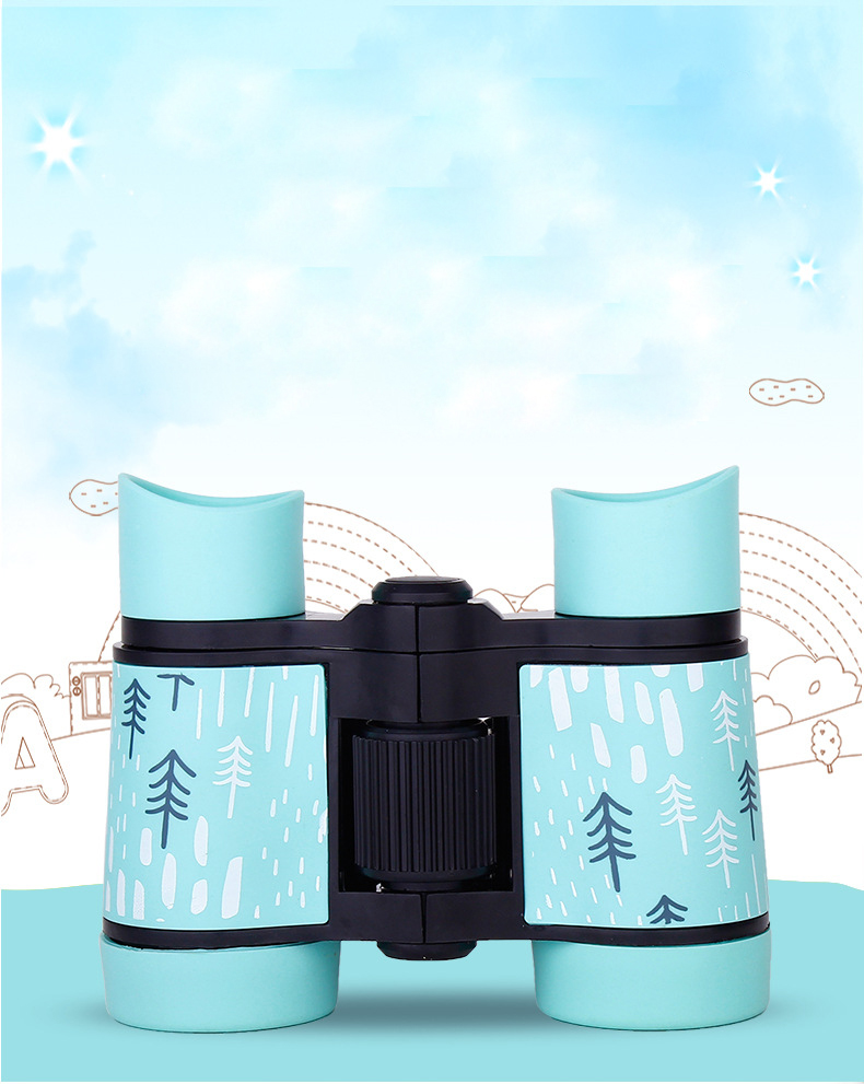 4X30mm Professional Kids Binocular Telescope Children Learning Telescope Bird Watching Folding Optics Telescope for Camping