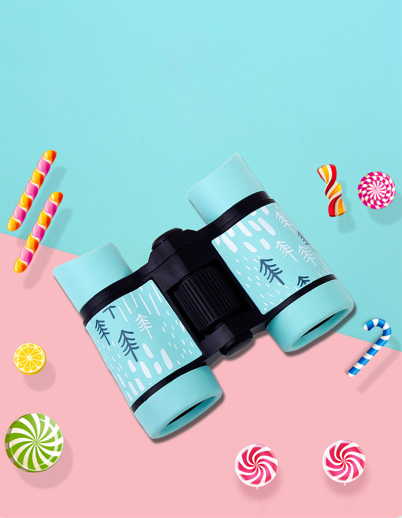 4X30mm Professional Kids Binocular Telescope Children Learning Telescope Bird Watching Folding Optics Telescope for Camping