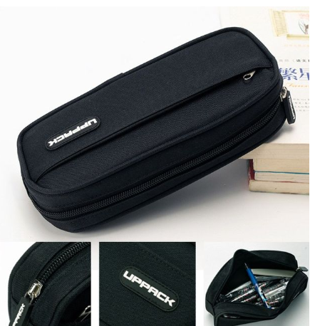 Large capacity Double-layer School Pencil Cases Kawaii Pencil Case Schoolbag Shape Storage Organizer Pouch Pencil Box