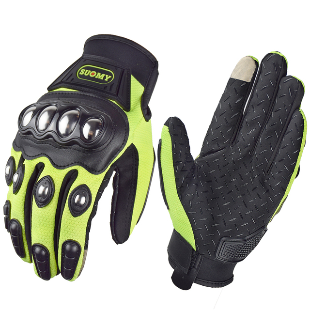 Gloves Full Finger Breathable Summer Gloves Drop-proof Wear-resistant Motorcycle Gloves Stainless Metal Protective Shell