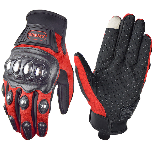 Gloves Full Finger Breathable Summer Gloves Drop-proof Wear-resistant Motorcycle Gloves Stainless Metal Protective Shell