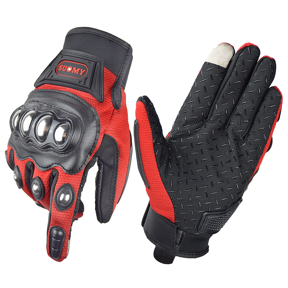 Gloves Full Finger Breathable Summer Gloves Drop-proof Wear-resistant Motorcycle Gloves Stainless Metal Protective Shell