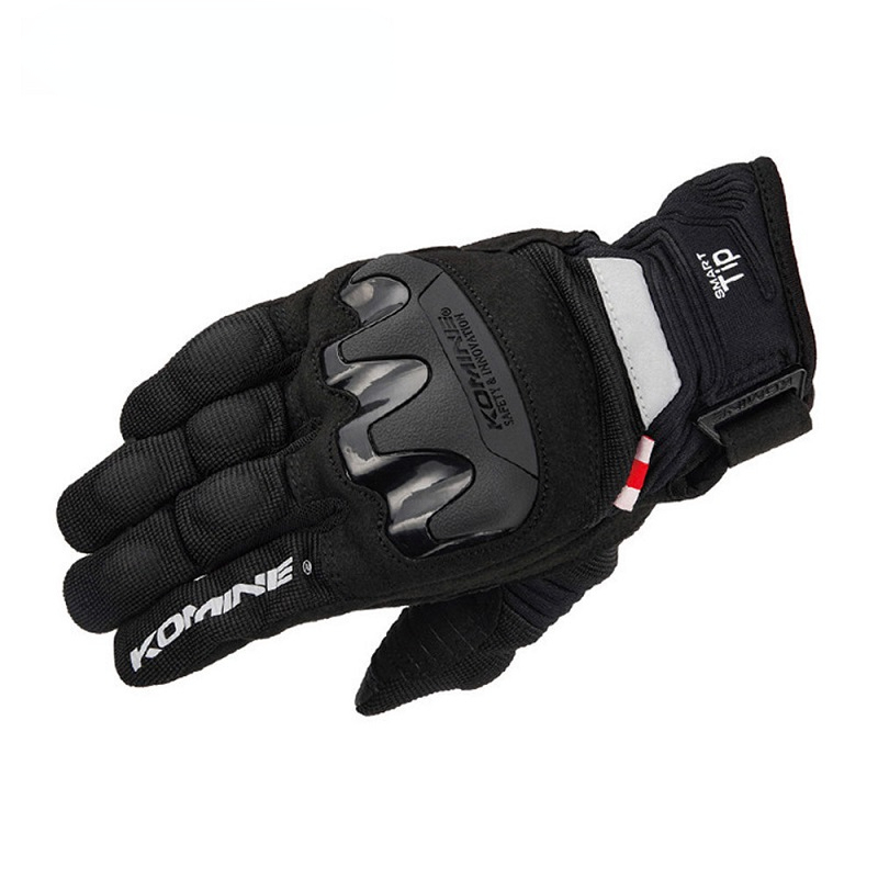 otorcycle Protective Mesh Gloves Touch Screen Reflective Breathable Gloves 3D Mesh Panel Conductive Leather Glove
