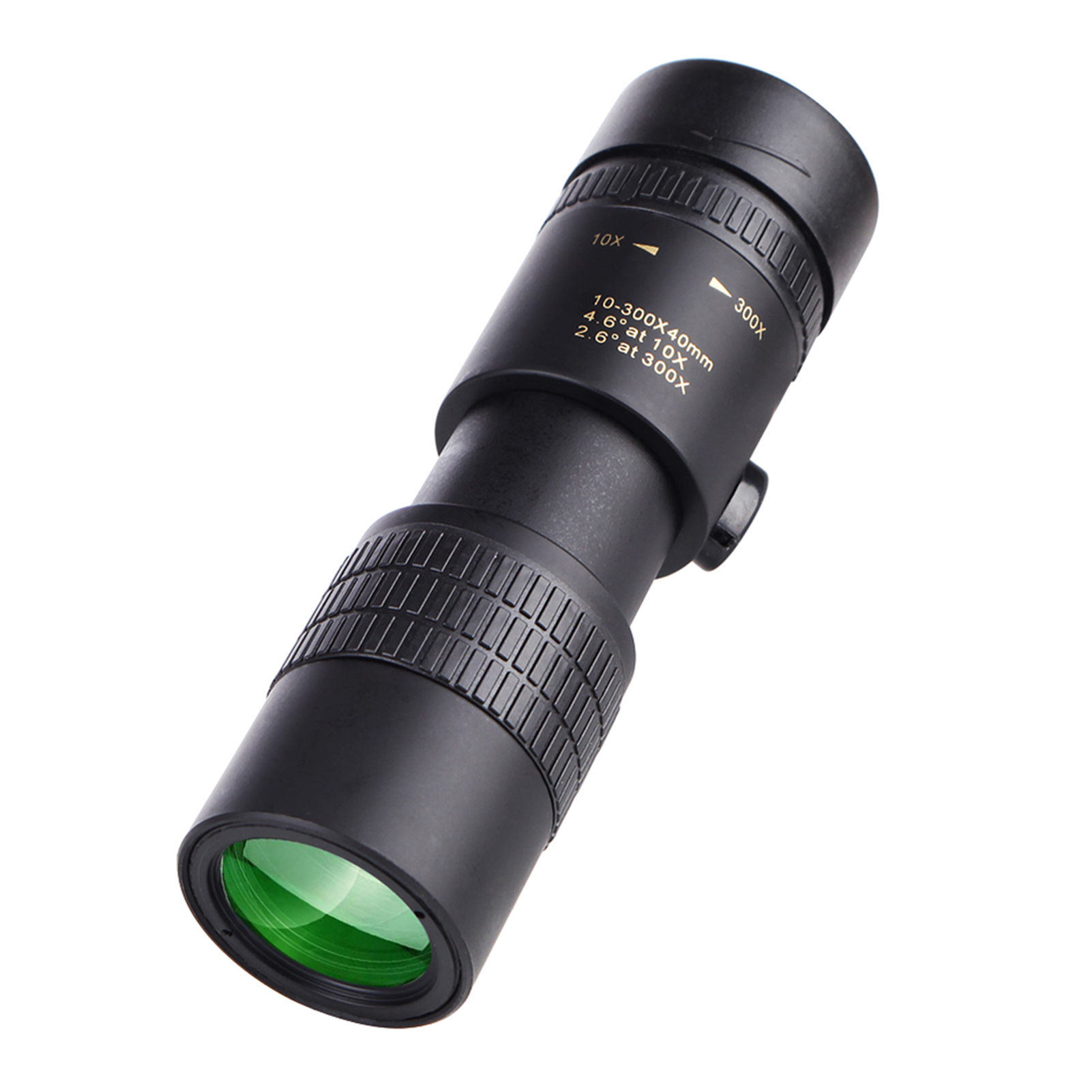 10-300X40mm BAK4 Prism Monocular Telescope Spotting Scope with Smartphone Holder and Tripod for Adults Bird Watching Camping