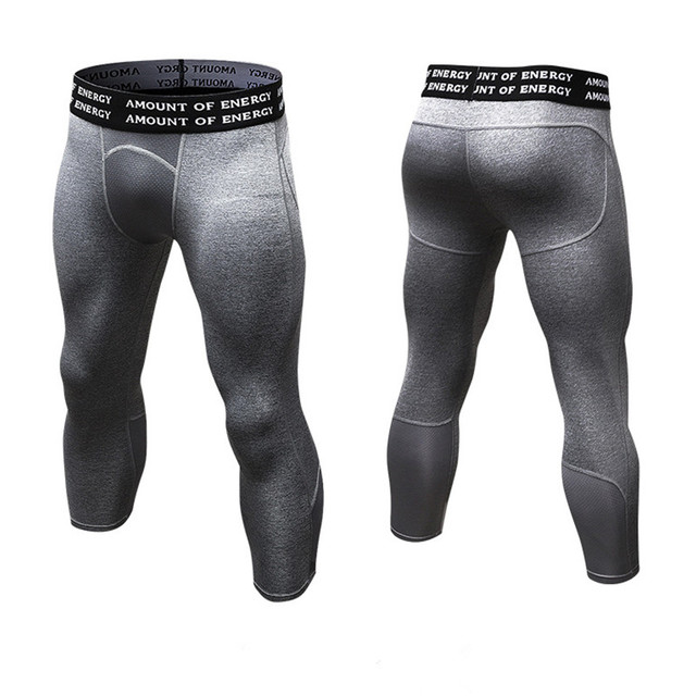 3/4 Compression Leggings Men's Dry Cool Running Workout Athletic Sports Active Tights Leggings