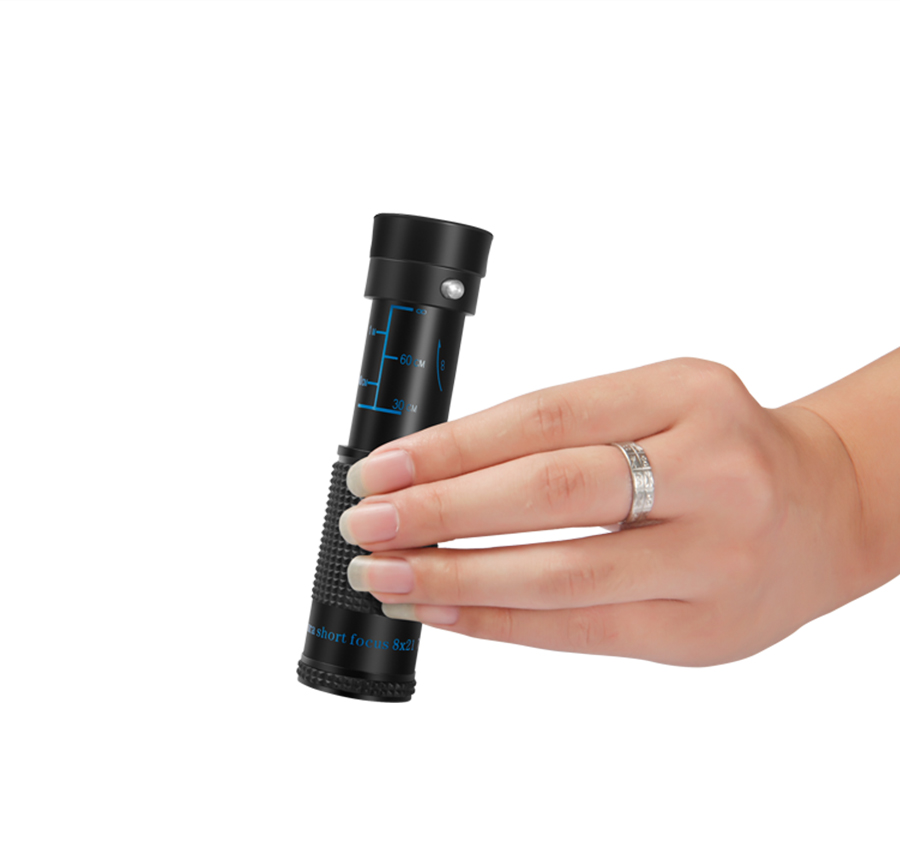 HD 8x21 Zoom Mini Portable 3 Size Multifunction Monoculars Power Telescope Waterproof for Hunting Outdoor Tools Gift