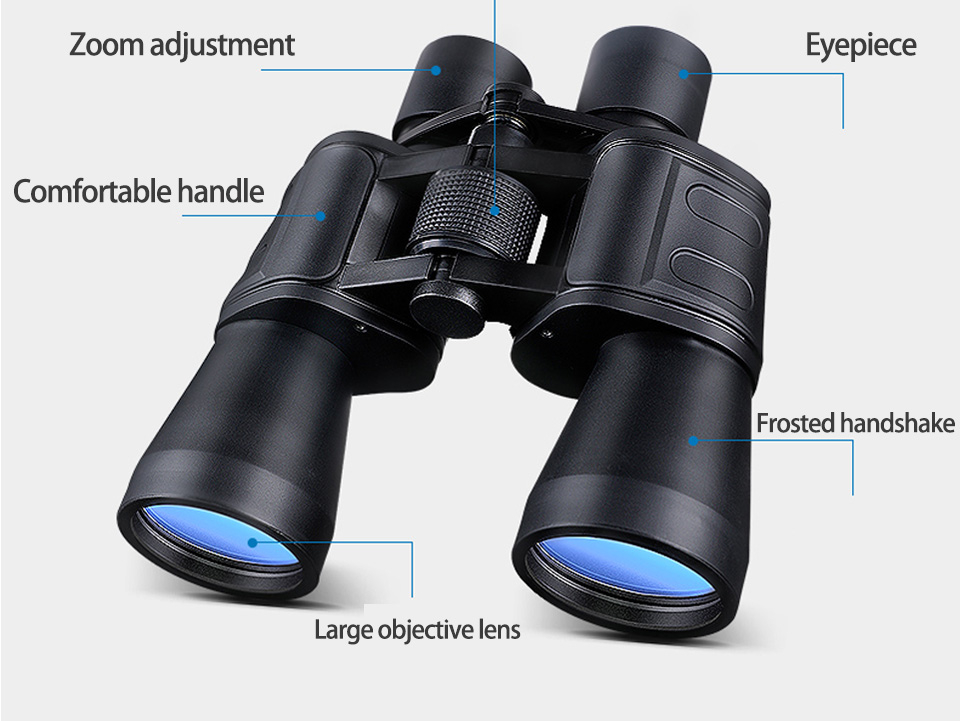 High Magnification 20x Long Range Binoculars 50000M Waterproof BAK4 Prism Binocular Powerful Telescope for Hunting and Tourism