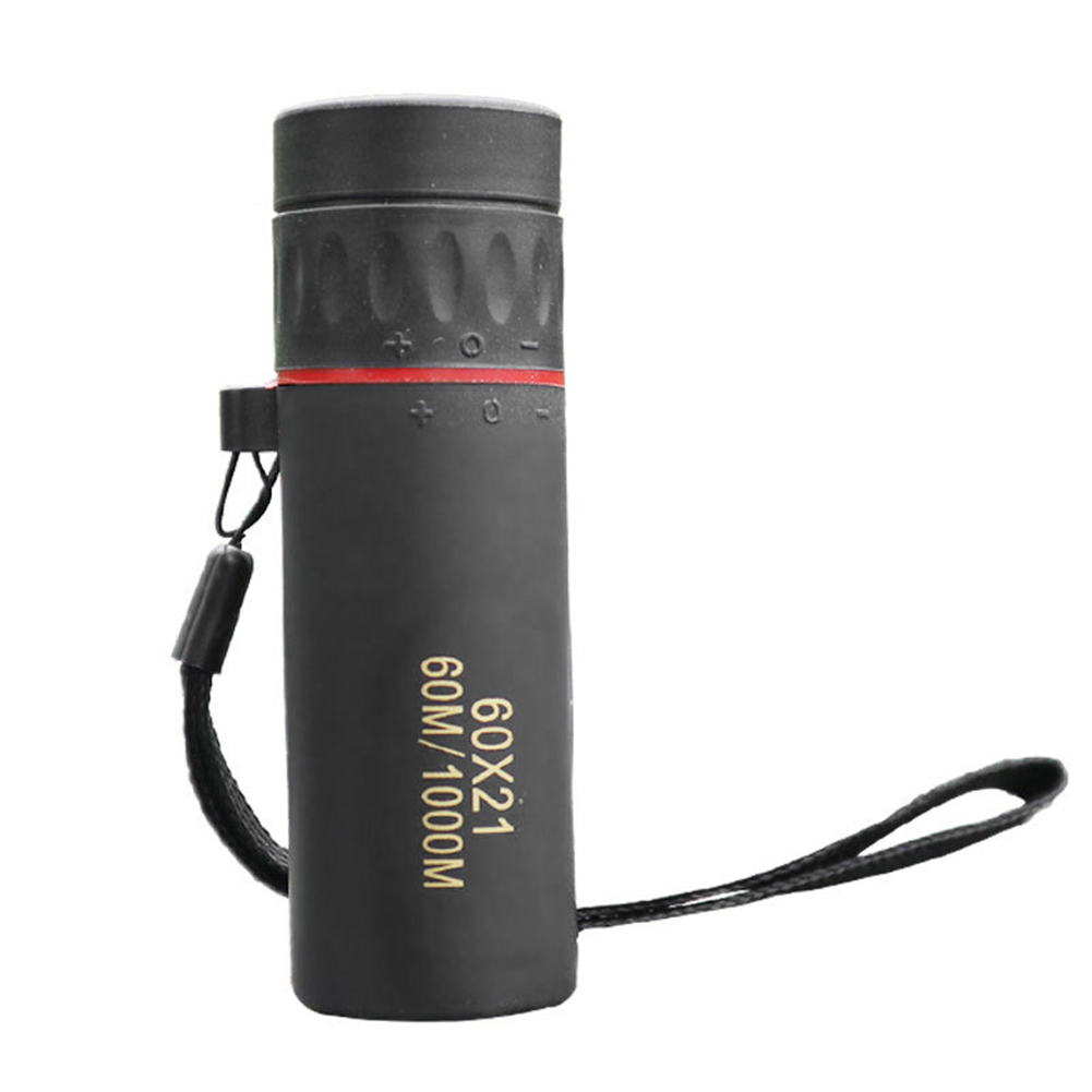 60x21 BAK4 Zoom Monocular Binoculars with Wrist Strap Pocket Mini Portable Telescope Optics Scope for Outdoor Camping Hunting