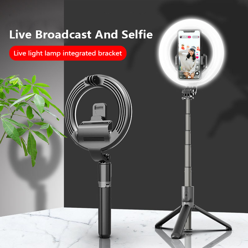 Light Dimmable LED Selfie Ring Light Photography Ring Lamp With Wireless Selfie Stick For Youtube Makeup