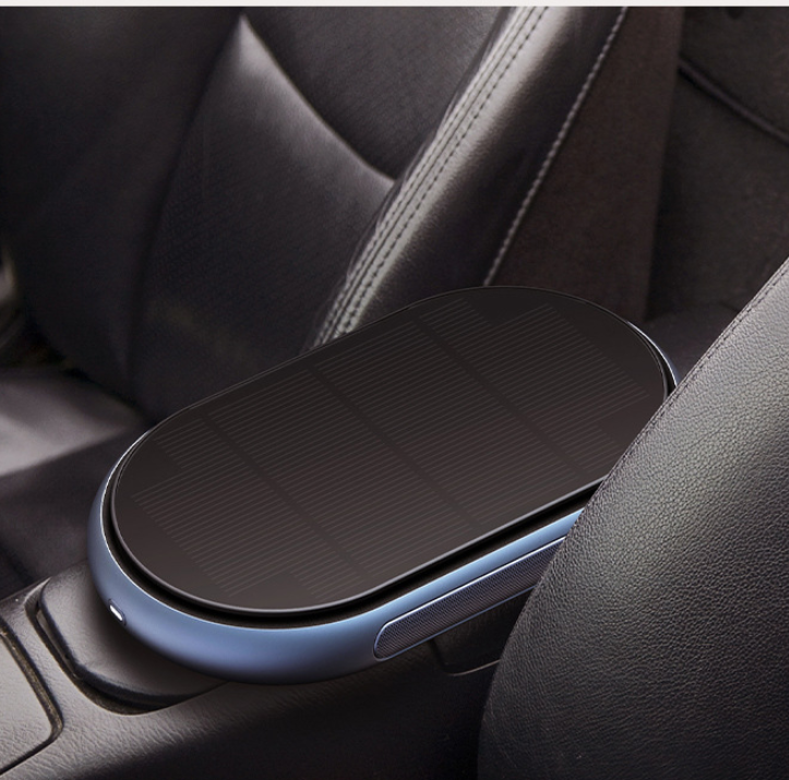 Car Solar Air Purifier Aluminum Alloy Air Freshener Fragrance Car Interior with Negative Ions Car Accessories