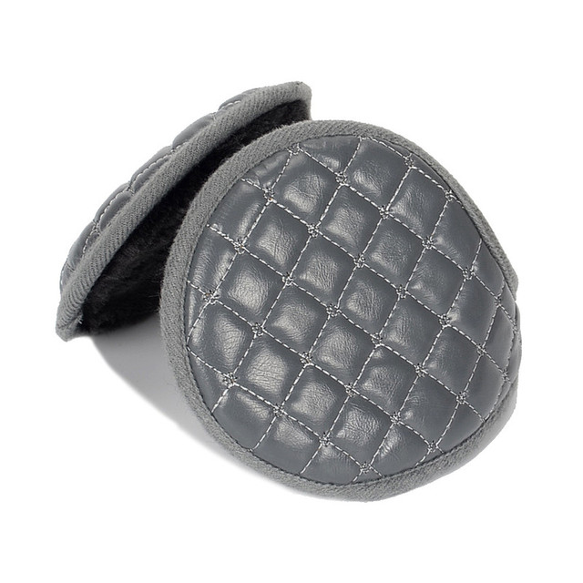 Men Earmuffs Men PU Blank Winter Ear Warmer Muff Cover Black Coffee Warm Ear Muff PU Blank Ear Muffs for Men Women