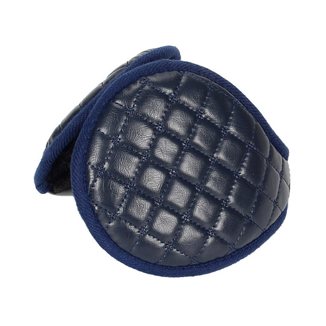 Men Earmuffs Men PU Blank Winter Ear Warmer Muff Cover Black Coffee Warm Ear Muff PU Blank Ear Muffs for Men Women