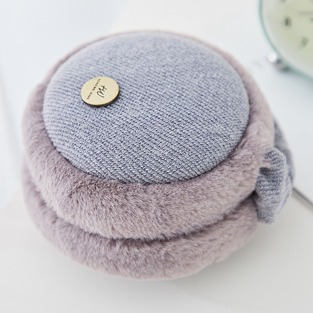 Earmuffs Women Winter Elegant Aesthetic Simple Solid Cotton Plush Womens Ear Warmers Lovely Korean Style Ladies Earmuff