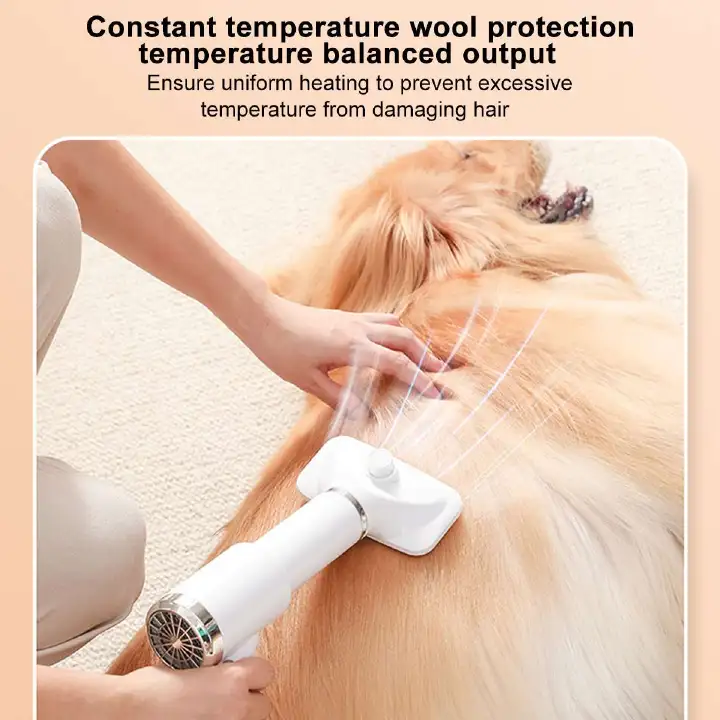 2 in 1  Pet Hair Dryer Portable Dog Hair Dryer Home Pet Grooming Cat Hair Comb Dog Fur Blower Adjustable Temperature Pet Brush