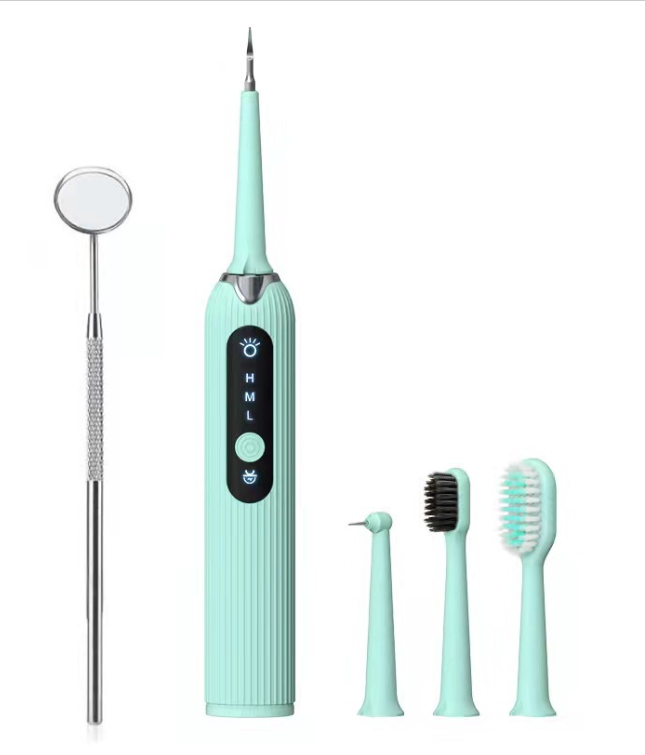 Electric Dental Calculus Household  Remover Plaque Remover Tool Kit with Replacement Heads Mouth Mirror Personal Care