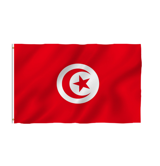 Tunisia Tunisie Flag Polyester A Red Star And Crescent Tunisian National Flags For Decoration