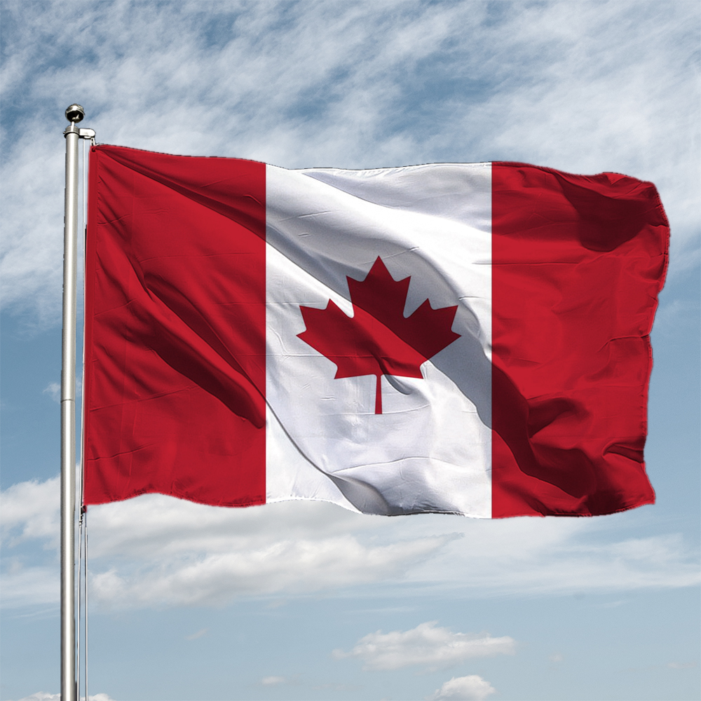 Canada national  flag Hanging Polyster Red Maple Leaf Printed Canadian National Flags For Decoration