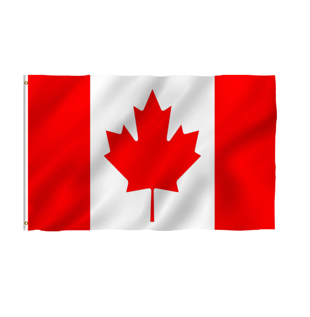 Canada national  flag Hanging Polyster Red Maple Leaf Printed Canadian National Flags For Decoration