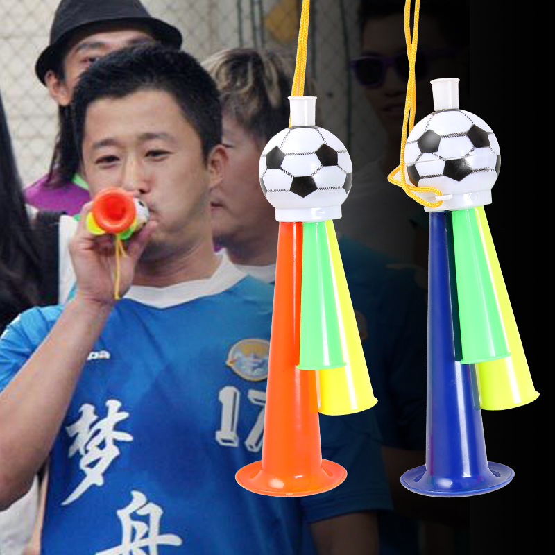 2pc Color Random Fan horn cheer Plastic World Cup supplies Football children cheer atmosphere props