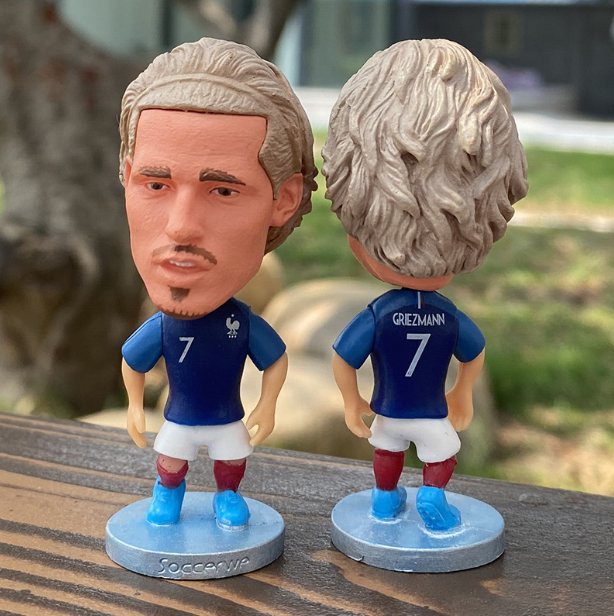 1pc antoine griezmann fans around Toys Garage Kits  star doll hand model World Cup  Figurine Model