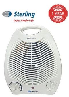 (SPECIAL OFFER) NEW 2023 STERLING ROOM HEATER HOT/WARM ELECTRIC HOUSE WARMER/COOLER SFH-03 WITH FAN AND WARRANTY White