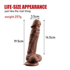 Lifelike Dildos Pseudophallus Manual penis Sex Toys Female masturbator Adult Toys Adult sex sm 014# Light Brown