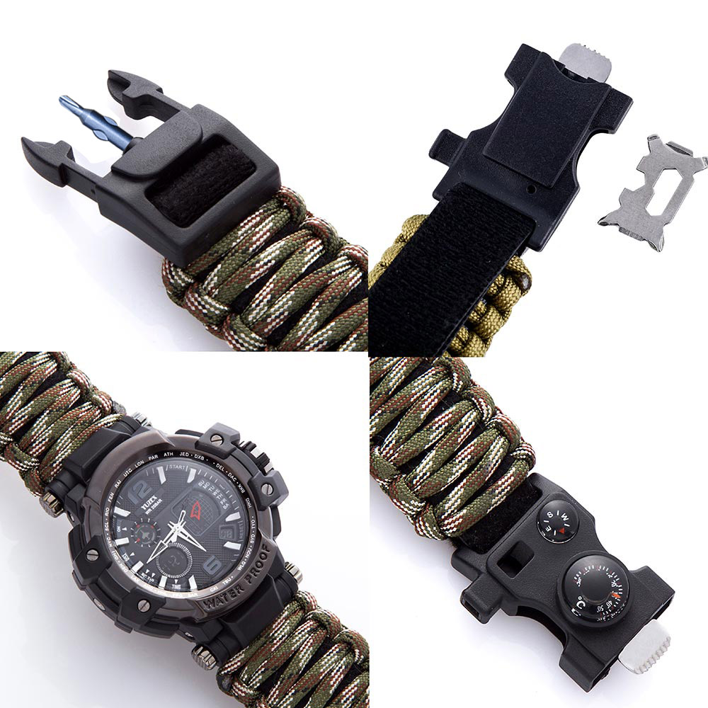 Best Price For Outdoor Survival Men Watch Multifunctional Waterproof