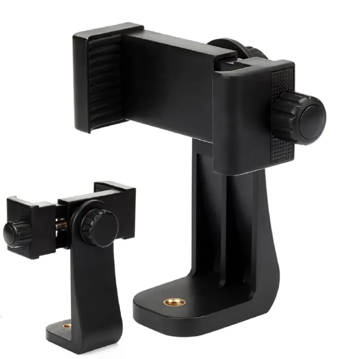 Universal Cell Phone Stand Vertical Bracket Smartphone Clip Holder 360 Adapter Tripod Mount for IPhone Selfie Stick Camera Stand