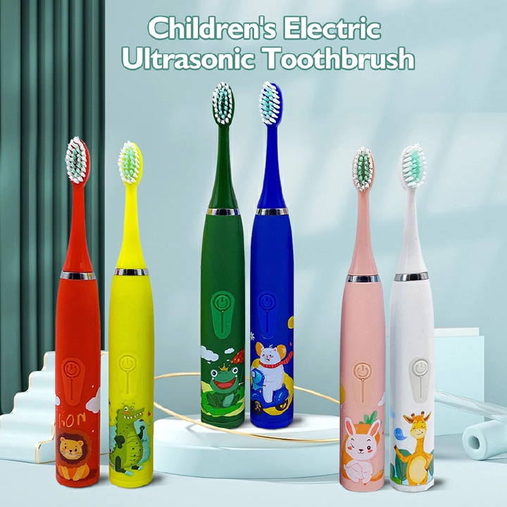 Children Sonic Electric Toothbrush Cartoon Kids With Replace The Toothbrush Head Ultrasonic Electric Toothbrush Sonic Brush Head