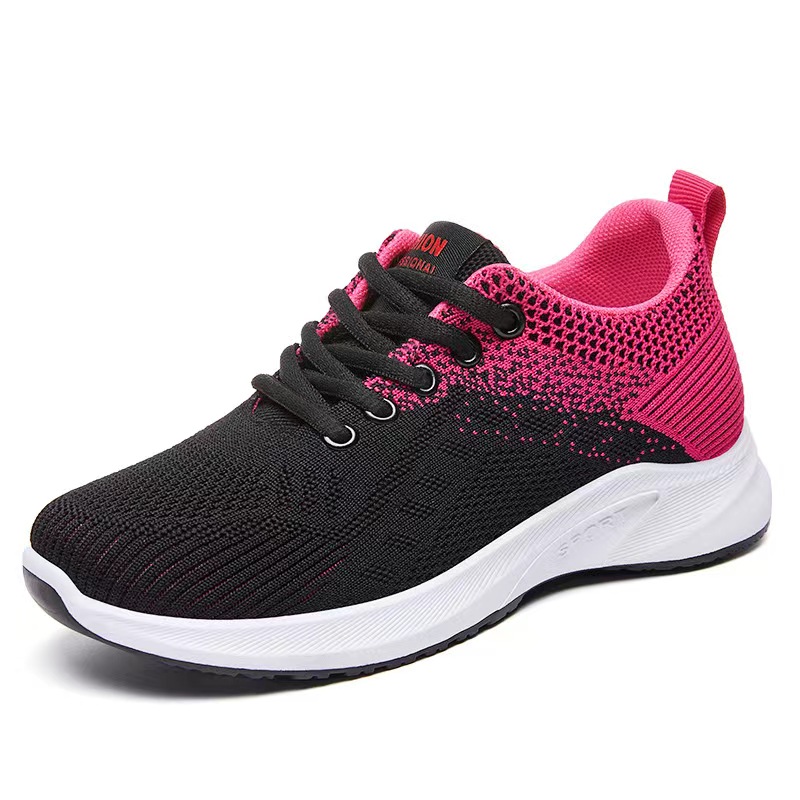 New arrivals women's casual sports shoes running shoes ladies' breathable fly woven shoes students shoes sneaker gym shoes girls fashion athletic shoes