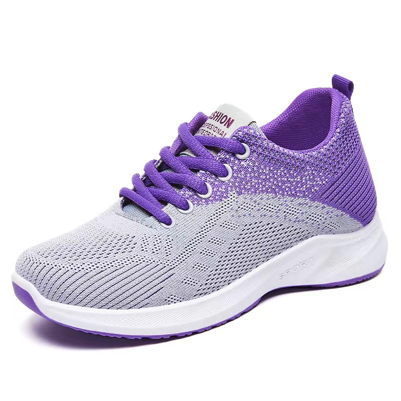 New arrivals women's casual sports shoes running shoes ladies' breathable fly woven shoes students shoes sneaker gym shoes girls fashion athletic shoes