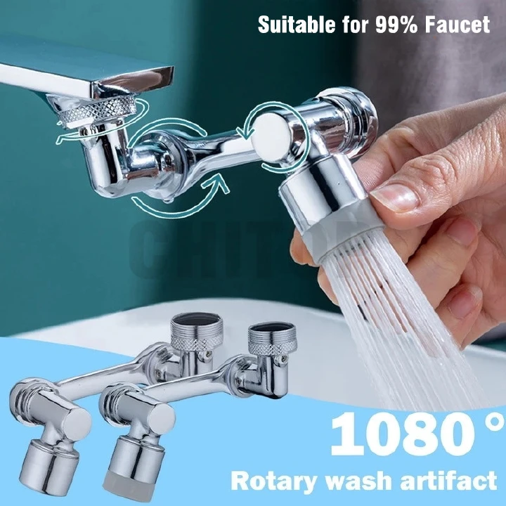 Kitchen Faucet Booster Kitchen Tap Water 1080-degree robotic arm universal faucet rotates the water outlet foamer to extend