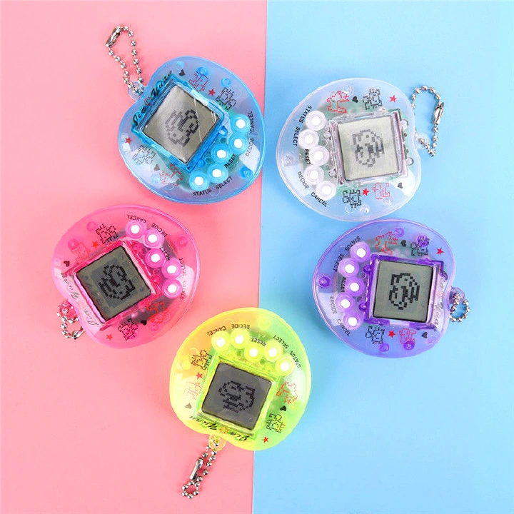 1PCs Transparent Electronic Pets 90S Nostalgic Virtual Cyber Digital Pet Toys 49 Pets In One Pixel Funny Play Toys