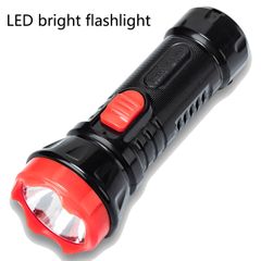 Flashlight  Euro gauge plug charging 13cm LED Long-range Strong Light Flashlight Waterproof Rechargeable Suitable for camping outdoor or other Black led