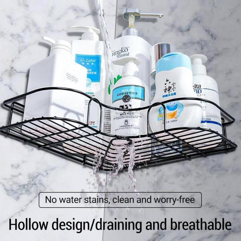 1pc,Bathroom storage rack Household perforation-free bathroom wall hanging  drain toiletries storage rack Cosmetics storage box