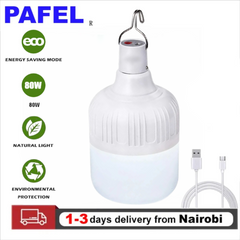 PAFEL Camping Light USB Rechargeable LED Emergency Lights Outdoor Camping Light Portable Tent Hanging Lamp Emergency Lighting Bulb Equipment Outdoor Portable Light Camping/Patio/Ga White S 100m 100W