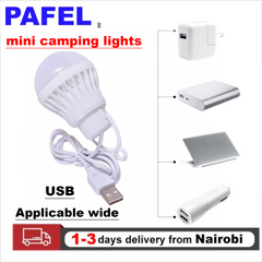PAFEL LED light camping light portable mini bulb 3V USB power light student learning table light Super Birght is suitable for indoor and outdoor parties, barbecues, camping and fis White XS usb 3W