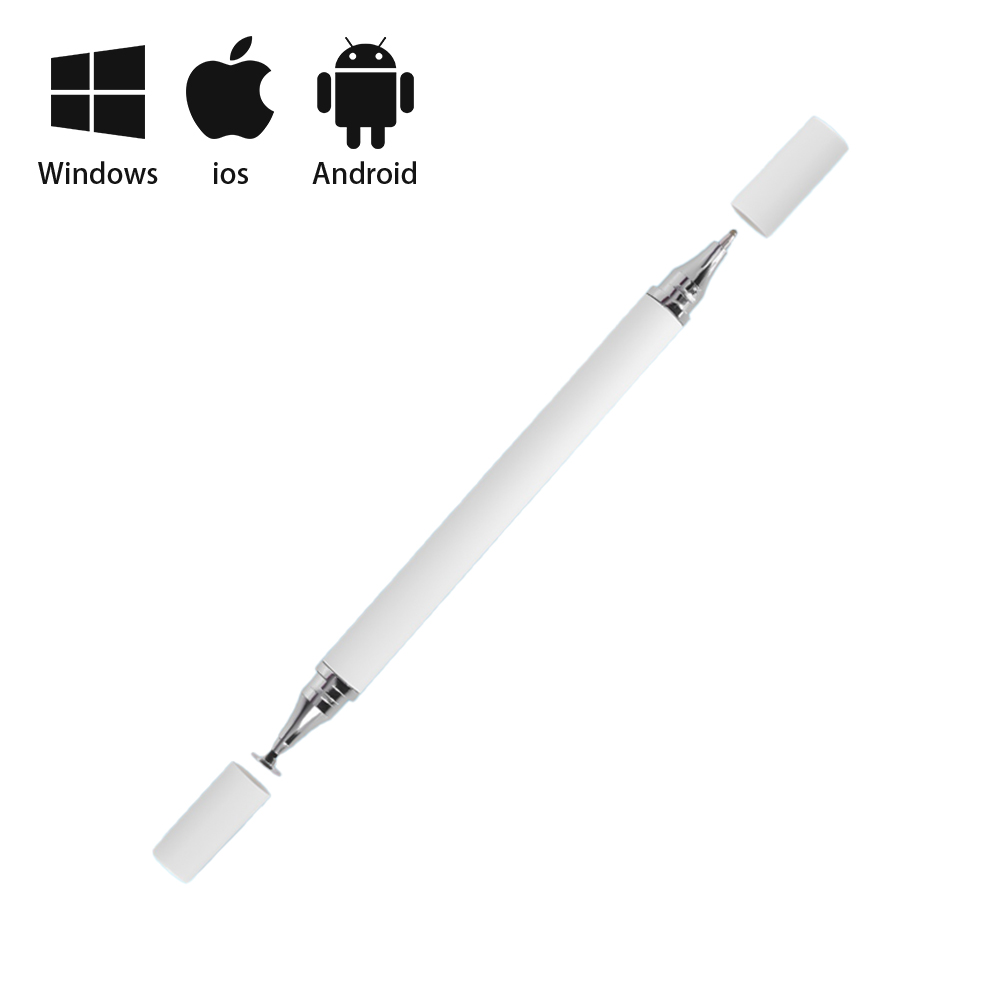 PAFEL 2 in 1 Universal Stylus Pens For Tablet Mobile Android ios Phone iPad Accessories Drawing Tablet Capacitive Screen Touch Pen White