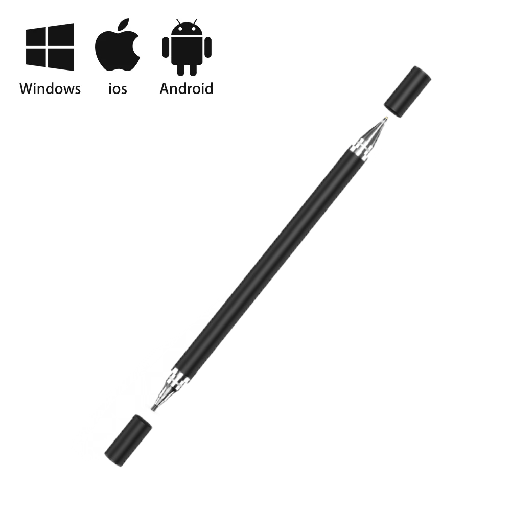 PAFEL 2 in 1 Universal Stylus Pens For Tablet Mobile Android ios Phone iPad Accessories Drawing Tablet Capacitive Screen Touch Pen Black