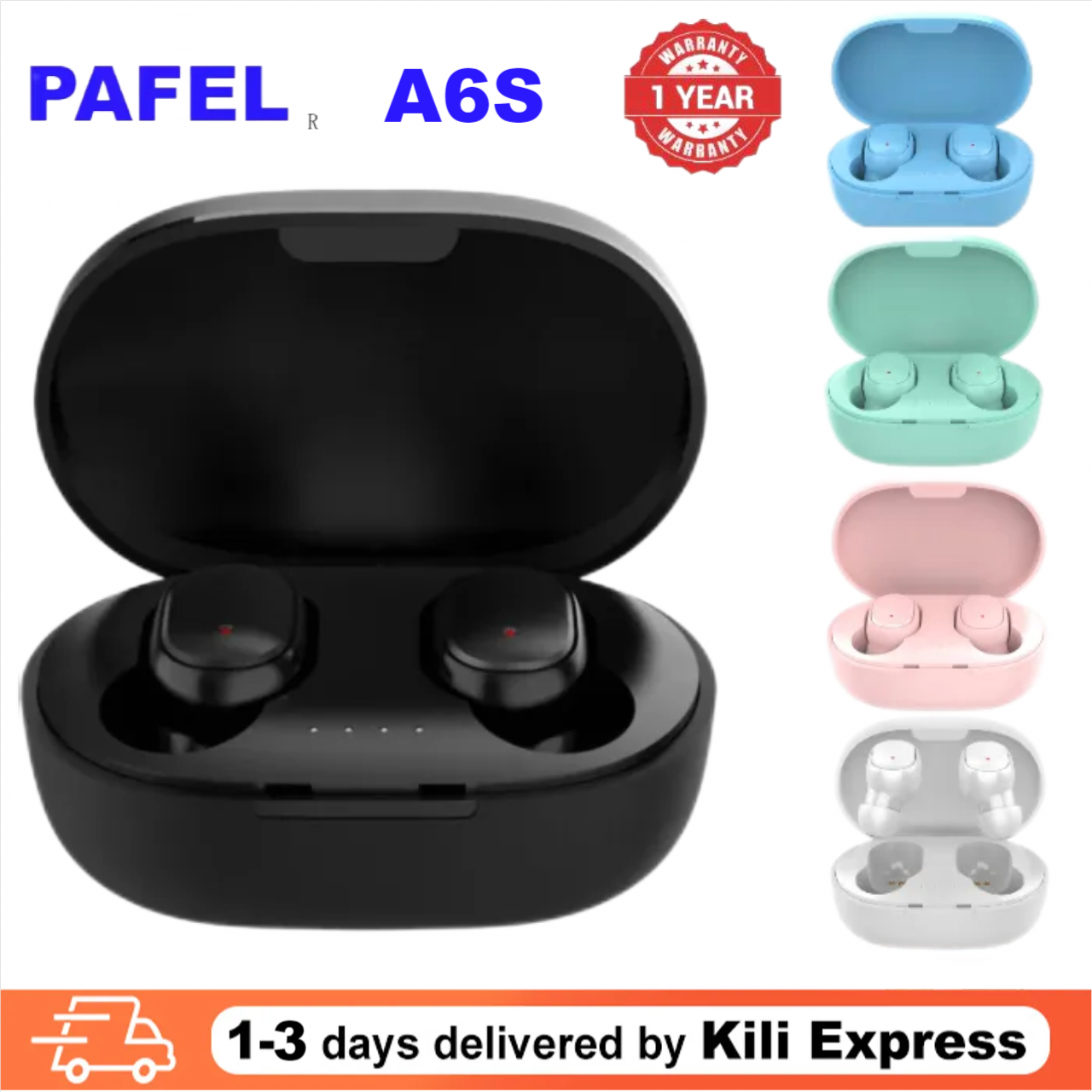 PAFEL A6S earphone TWS Wireless Bluetooth earpods Suitable for Mobile Phones Sports Music Portable Mini Wireless Headset In-Ear Noise Canceling Wireless Earbuds