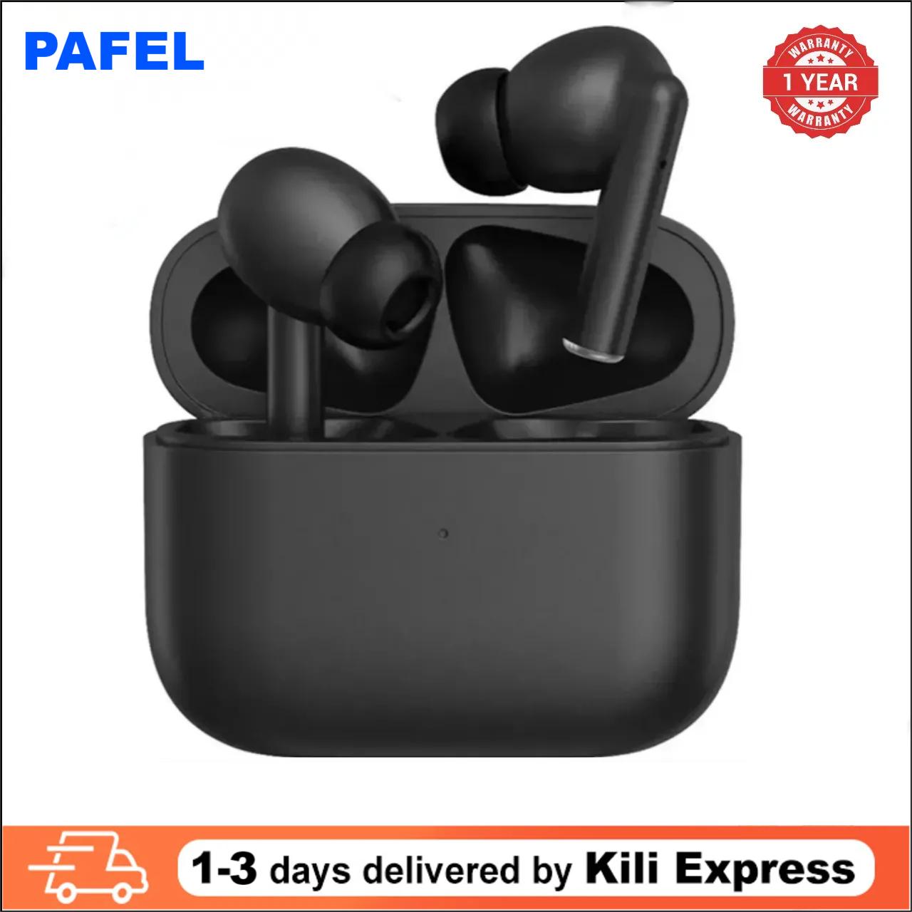 PAFEL Pro 3MAX Earpods Wireless TWS Pods Headphones Stereo Earbuds Touch Bluetooth 5.0 for iPhone Android Super Bass High Sound Quality Bluetooth earphone Black