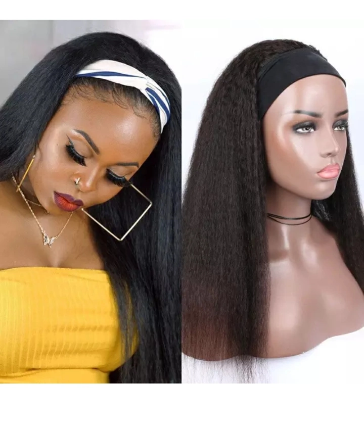 Natural look Brazilian Headband Wig + Free headband inside