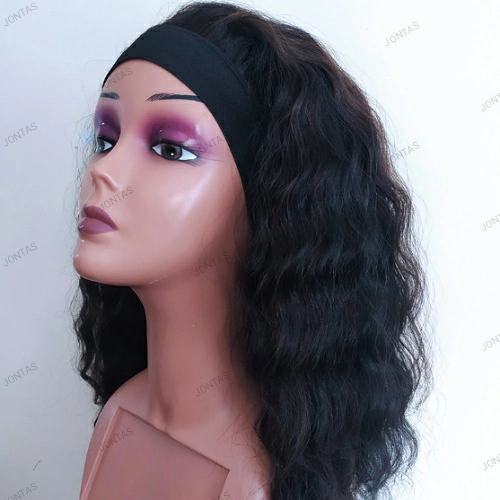 Tinted BROWN Wavy Full Headband Wig + Free headband inside