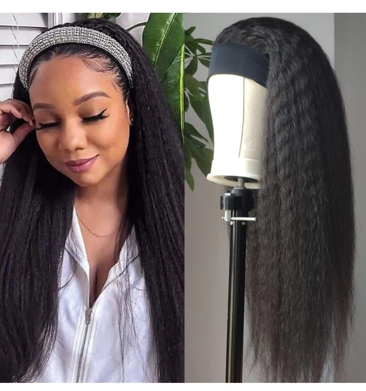 Soft Brazilian Straight Headband Wig + Free gift inside