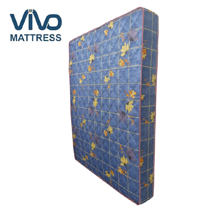 Vivo Super High Density Quilted home living bed room furniture set mattress with flowers(As per picture)