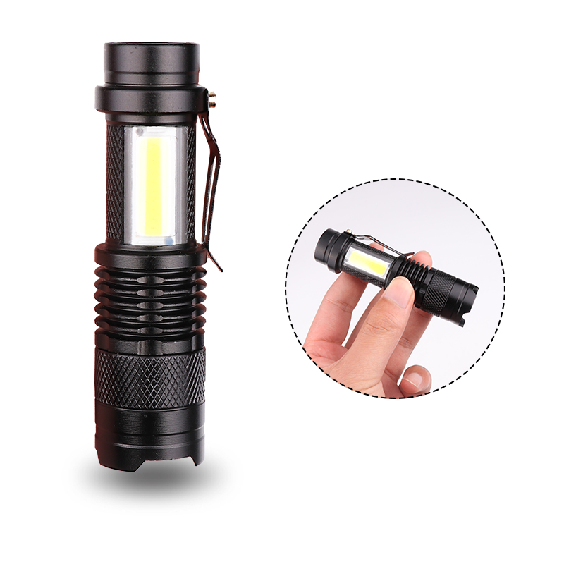 4000LM MINI Flashlight  Built in Battery USB Charging LED Flashlight COB Zoomable Waterproof Tactical Torch Lamp Bulbs Lantern