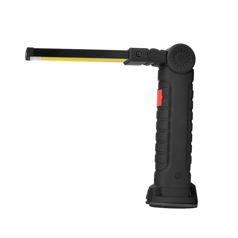 Led Flashlight USB Rechargeable With Built-in Battery Set Multi Function Folding Work Light COB Waterproof Fishing Camping Torch