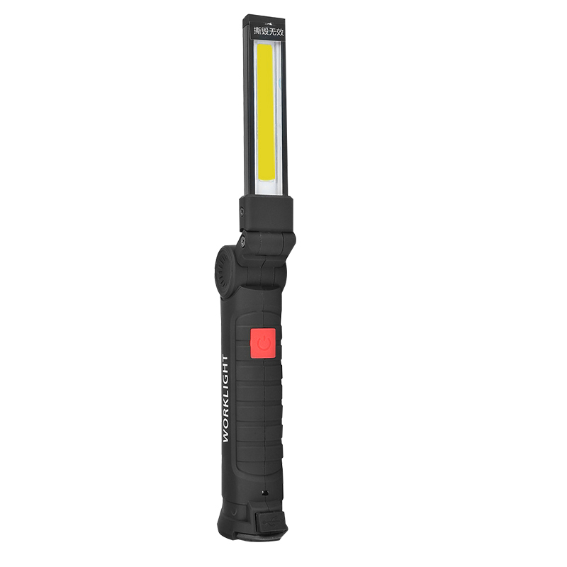Led Flashlight USB Rechargeable With Built-in Battery Set Multi Function Folding Work Light COB Waterproof Fishing Camping Torch