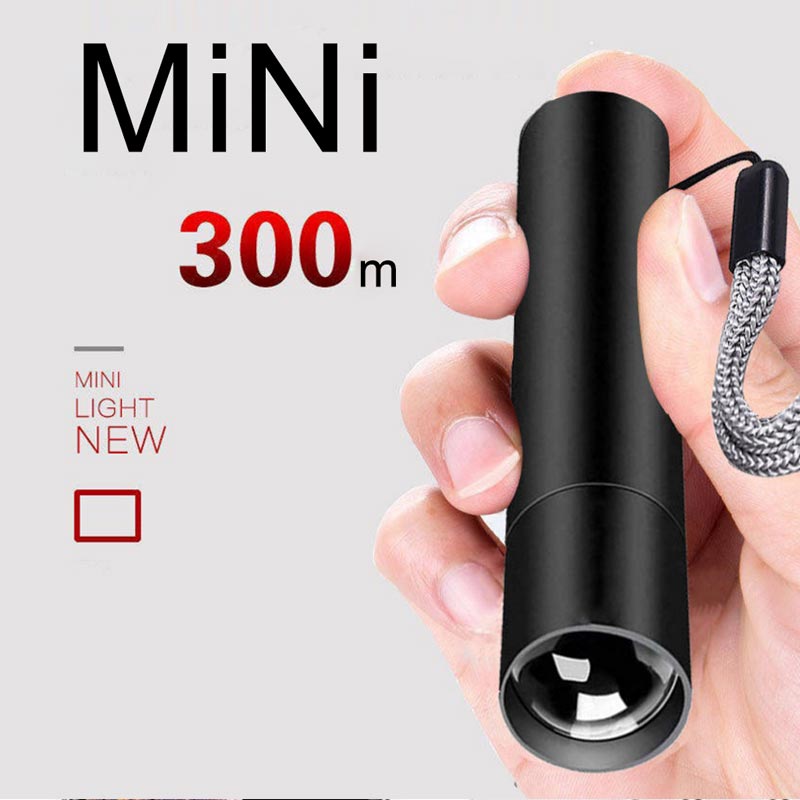2023 New Rechargable Mini LED Flashlight 3 Lighting Modes Waterproof  Powerful Flashlight Outdoor  Portable Torch