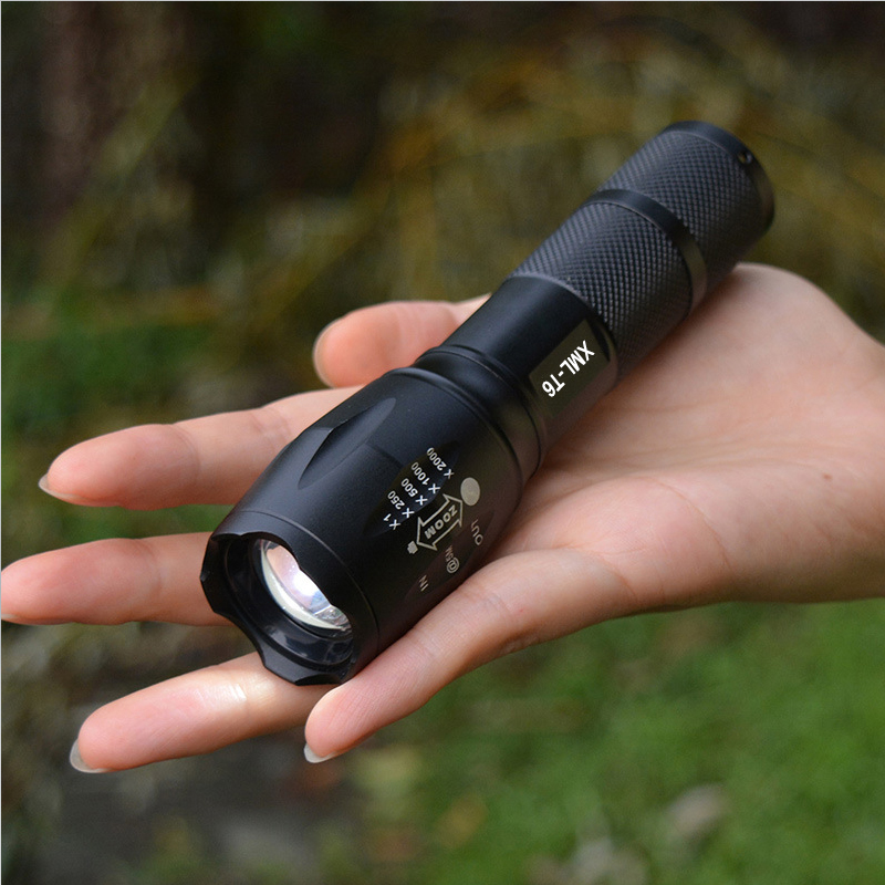 Portable Powerful LED Lamp XML-T6  Flashlight Linterna Torch Uses 18650 Chargeable Battery Outdoor Camping Tactics Flash Light